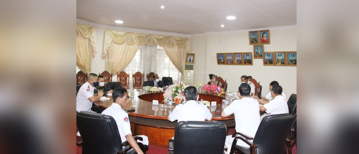  H.E Dr. Devyani Khobragade called on Admiral Tea Vinh, Commander of Cambodian Navy