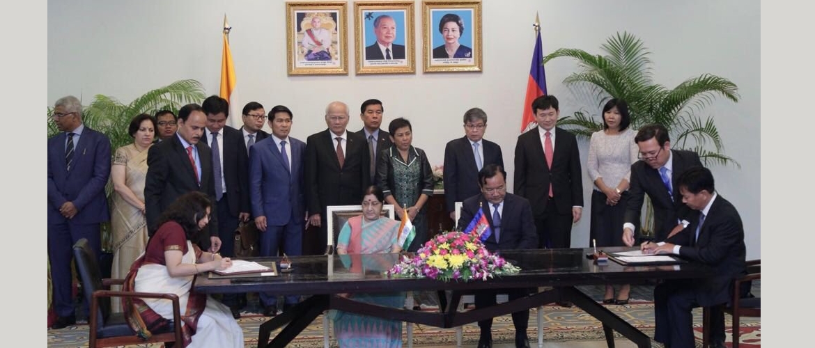  Hon'ble External Affairs Minister Sushma Swaraj paid an official visit to Cambodia